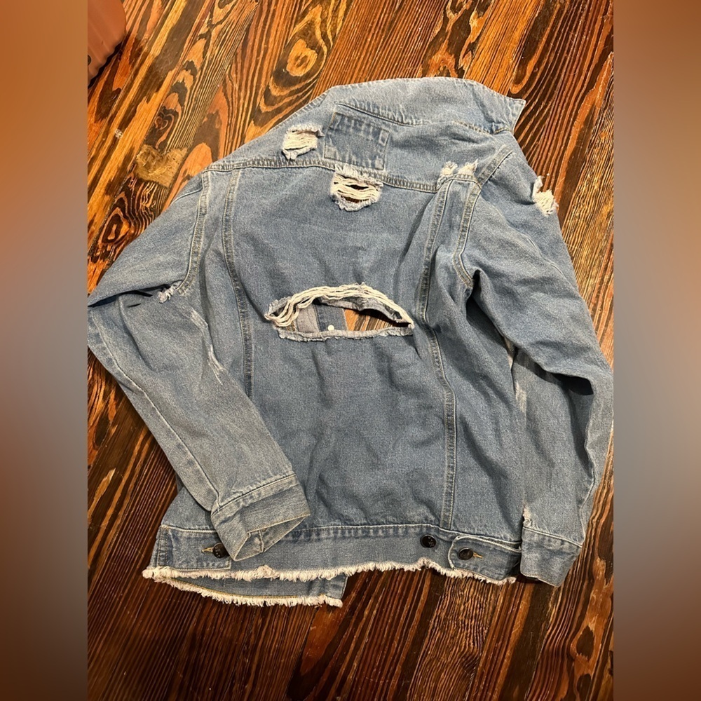 Distressed Denim Jacket - Picture 3 of 3